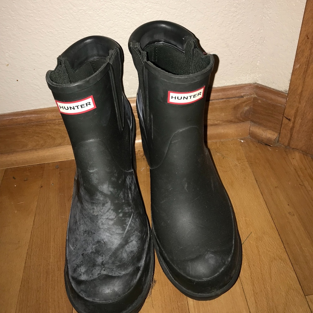 Hunter Rubber High Heel Rain Boots